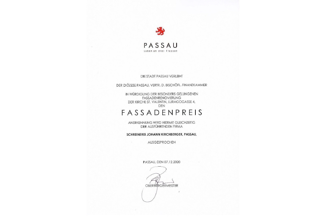 Fassadenpreis der Stadt Passau