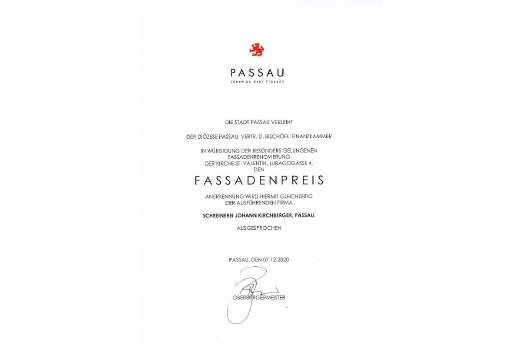 Fassadenpreis der Stadt Passau